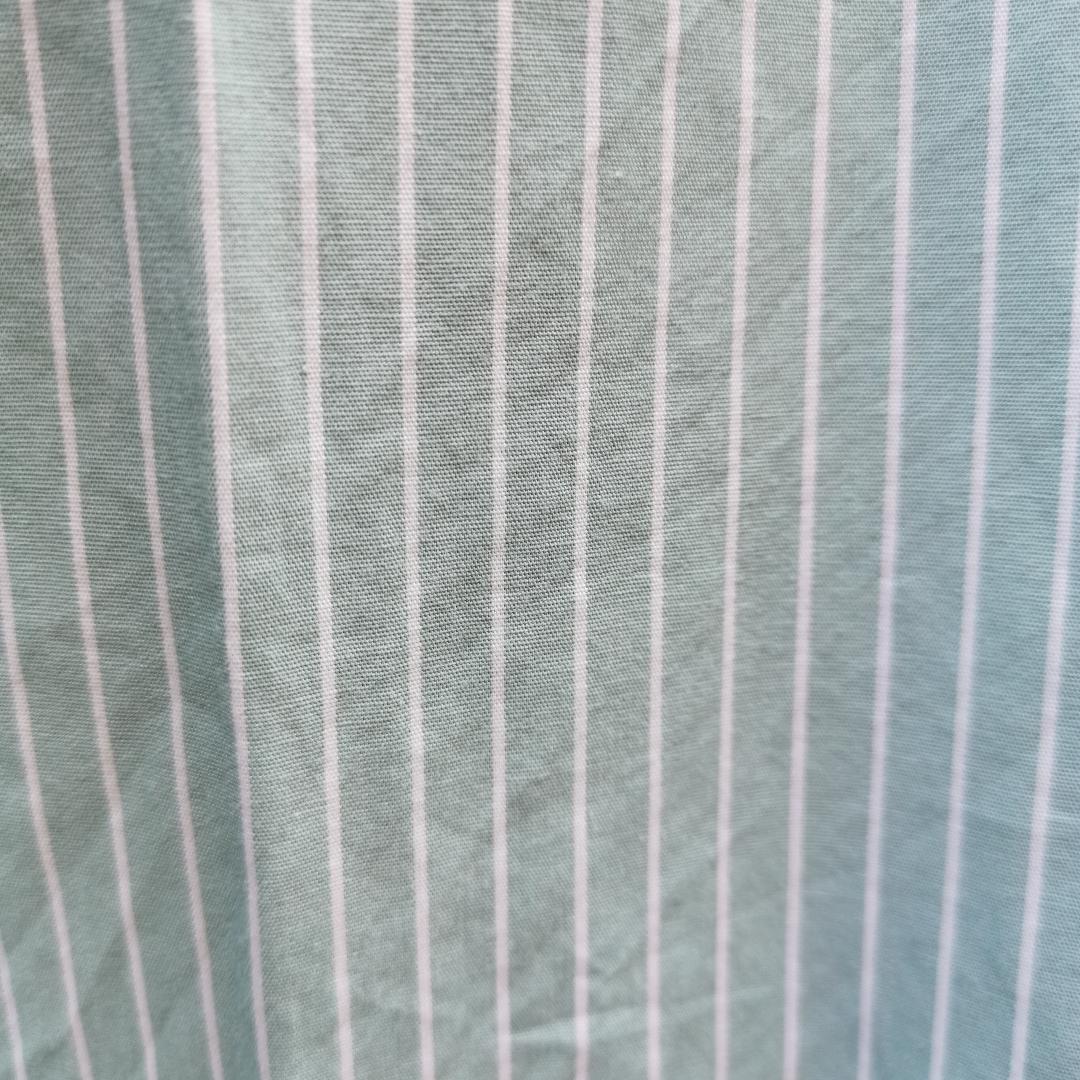 Chemise vintage Pierre Balmain verte rayée customisée