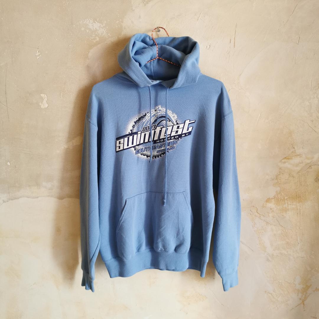Sweat-shirt vintage ciel