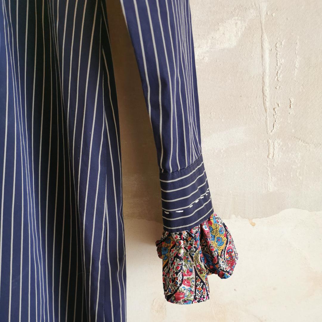 Robe/chemise rayée bleue