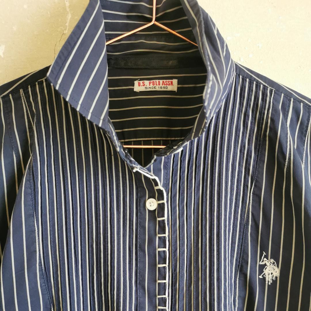 Robe/chemise rayée bleue